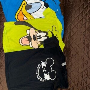 Disney Graphic Tee Bundle - Blue, Lime Green, Black